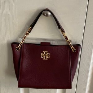 Tory Burch burgandy Satchel
